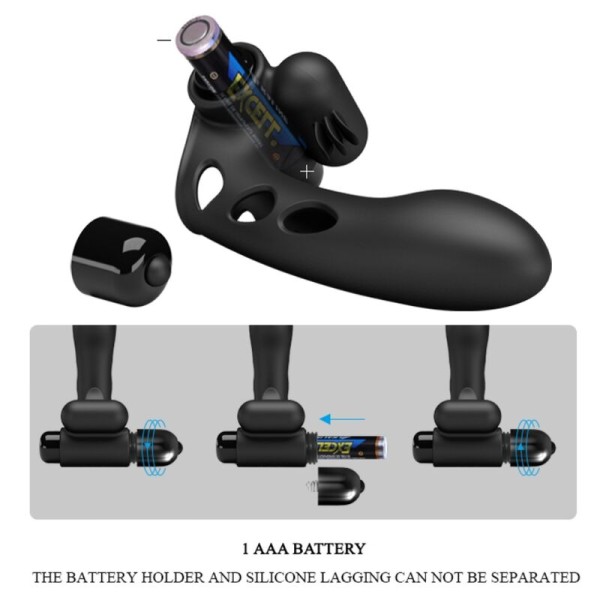 Pretty Love - Couvercle DE Doigt Vibrateur Orlando Noir