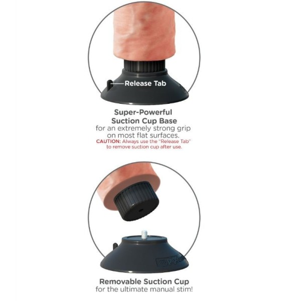 KING COCK - GODE VIBRATEUR 23 CM NATUREL KING COCK