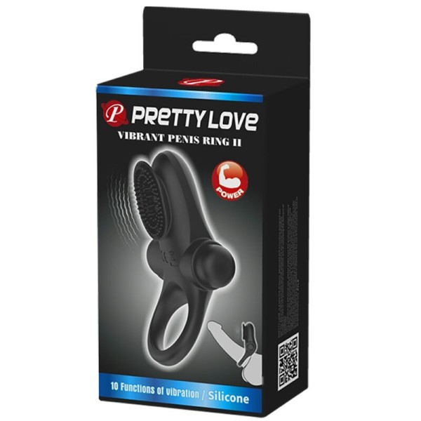Pretty Love - Vibrator Ring II Pour LE Pénis Noir