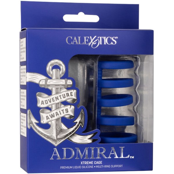 Calexotics - Admiral Xtreme Cage Blue – Anillos de castidad