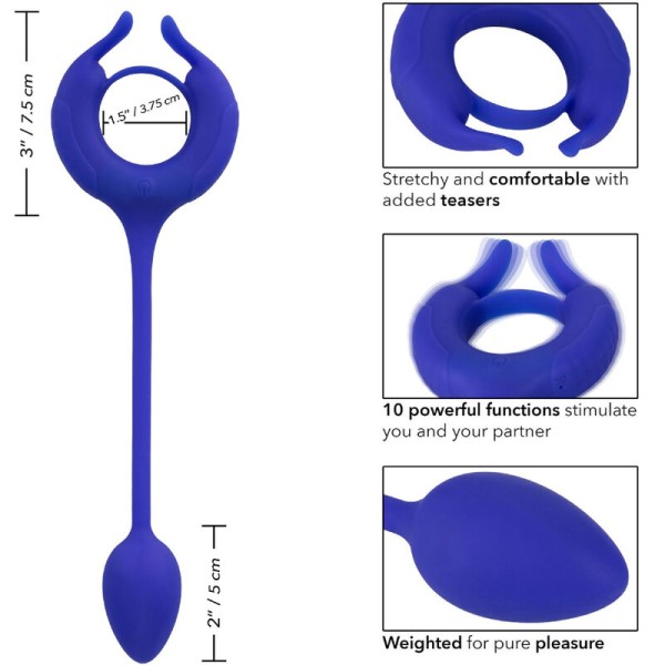 Calexotics - Anillo para el pene con peso Admiral Blue