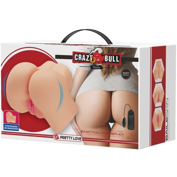 Crazy Bull - Vibrateur Vagin ET Anus Réaliste Hailey