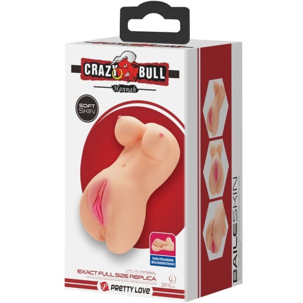 Crazy Bull - Vibrateur Vagin ET Anus Réaliste Hannah