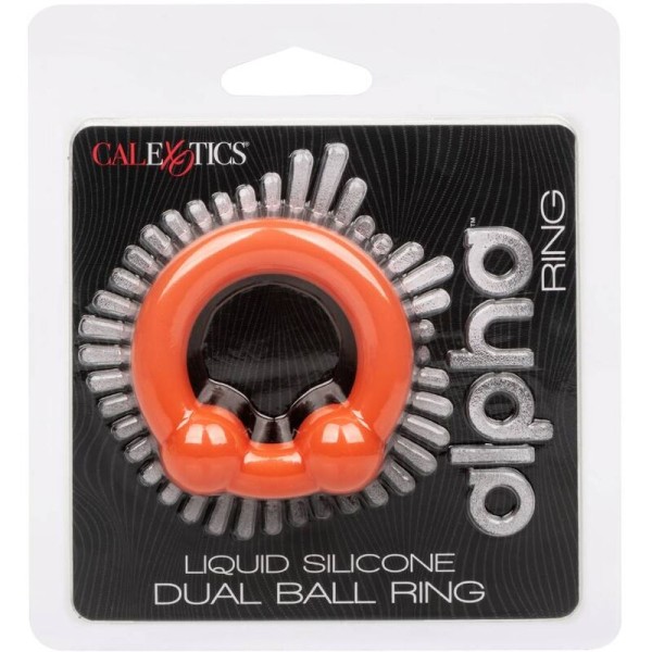 Calexotics - Anillo Alpha Naranja Doble Bola