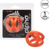 Calexotics - Alpha Tri-Ring Naranja – Anillos para el pene sin vi