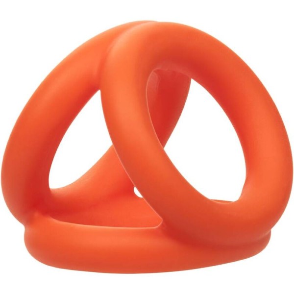 Calexotics - Alpha Tri-Ring Naranja – Anillos para el pene sin vi
