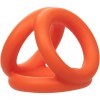 Calexotics - Alpha Tri-Ring Naranja – Anillos para el pene sin vi