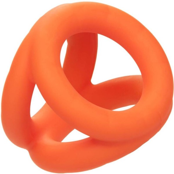 Calexotics - Alpha Tri-Ring Naranja – Anillos para el pene sin vi
