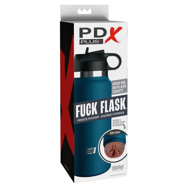 PDX PLUS - FUCK FLASK VAGINE STROKER DISCRET MODÈLE MARRON 1 PDX PLUS+