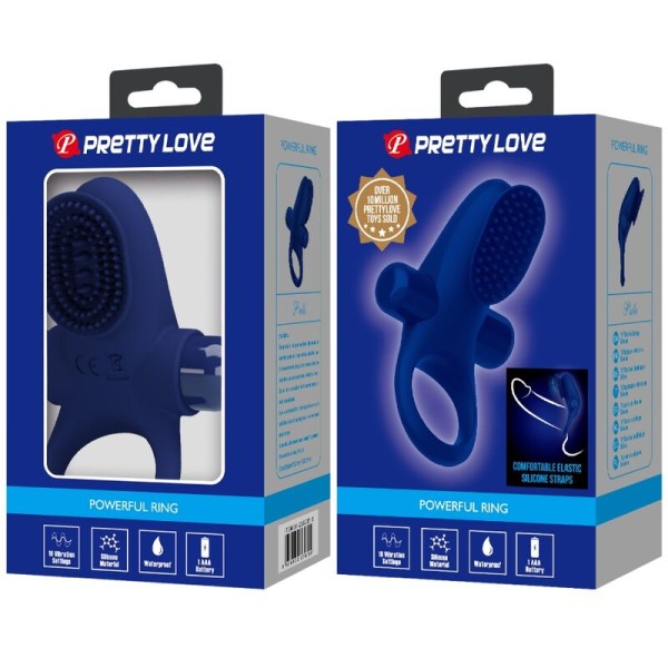 Pretty Love - Anel Vibratório Palle Azul – Anel Peniano com Vibração