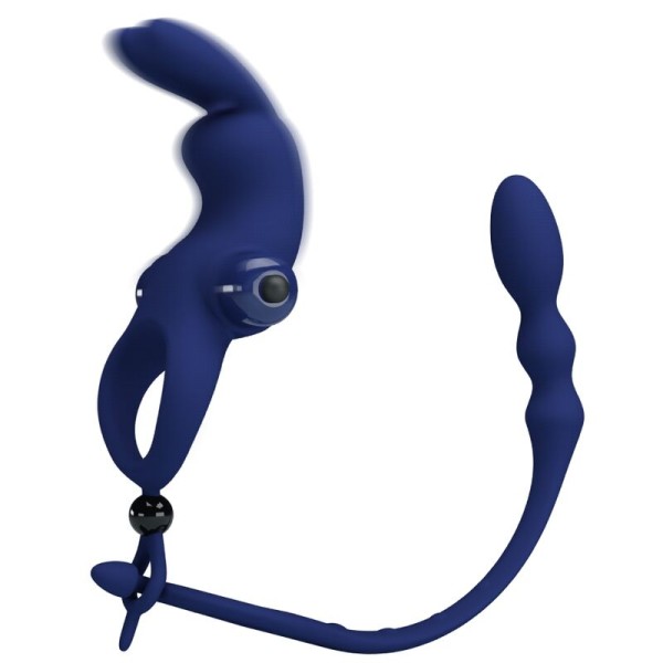 Pretty Love - Ayad Anneau Vibrateur Lapin Avec Plug Bleu