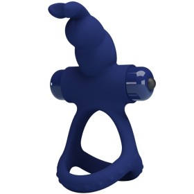 Pretty Love - Luchito Anillo Vibrador Doble Conejo Azul