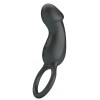 Pretty Love - Trae Anillo Vibrador Con Estimulador Negro