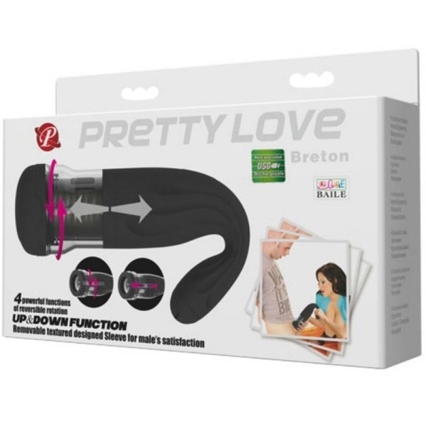 PRETTY LOVE - MASTURBADOR MULTIFUNÇÃO RECARREGÁVEL BRETON PRETTY LOVE MASCULINO