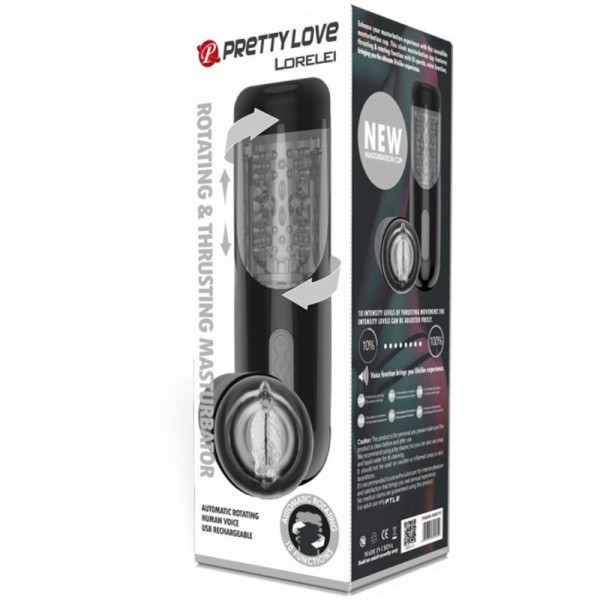 PRETTY LOVE - MASTURBATEUR RECHARGEABLE MULTIFONCTION LORELEI PRETTY LOVE MALE