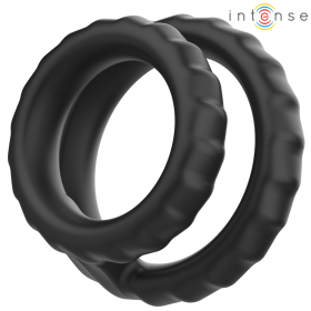 Intense - Dewey Anneau Pénis Double Silicone Noir Modèle 2
