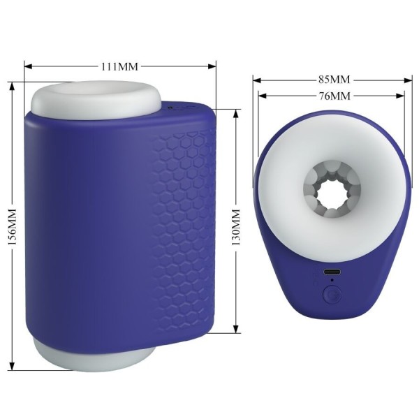 MASTURBATEUR POUR HOMME DJ LADY AVEC VIBRATION 5 RÉGLAGES VIOLET PRETTY LOVE MALE