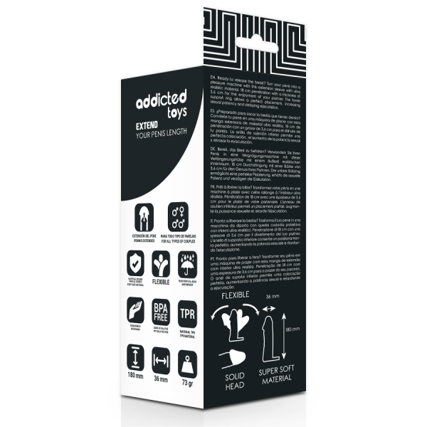 Allongez Votre Pénis 18 CM Pas Cher - Addicted Toys: Livraison Discrète