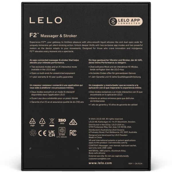 LELO - MASTURBATEUR POUR HOMME F2S™ TEAL BLEU LELO