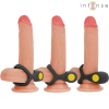 Intenso - Alex Anillo Vibrador Doble Pene 10 Vibraciones Negro
