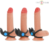 Intense - Vibrador de Anel Peniano Duplo SAM 10 Vibrações Preto