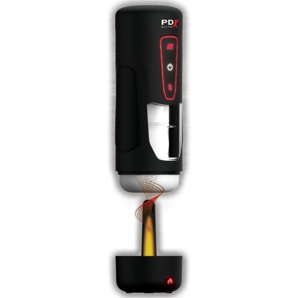MASTURBATEUR AUTOMATIQUE MILK ME HOTTER AVEC VIBRATION À EFFET DE POUSSÉE ET DE CHALEUR PDX ELITE