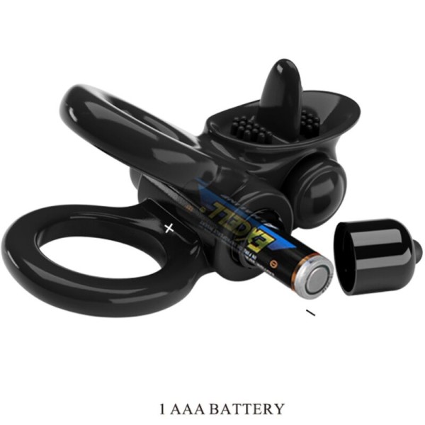 Pretty Love - Passionate Ring Double Anneau Vibrant + Stimulat...