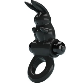 Pretty Love - Anneau Vibrateur Excitant Rabbit 10 Vibrations Noir