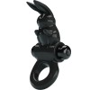 Pretty Love - Anneau Vibrateur Excitant Rabbit 10 Vibrations Noir