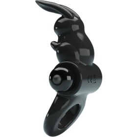 Pretty Love - Anneau Vibrateur Excitant Rabbit 10 Vibrations Noir