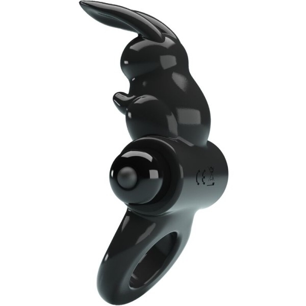 Pretty Love - Anneau Vibrateur Excitant Rabbit 10 Vibrations Noir