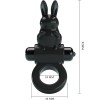 Pretty Love - Anneau Vibrateur Excitant Rabbit 10 Vibrations Noir