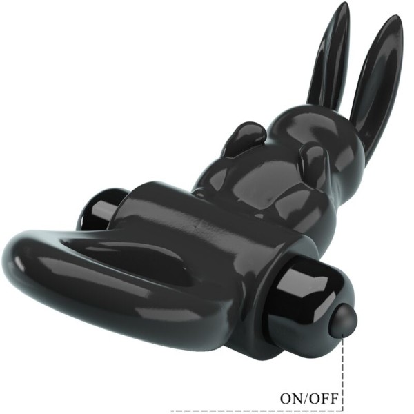 Pretty Love - Anneau Vibrateur Excitant Rabbit 10 Vibrations Noir