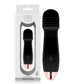 DOLCE VITA - VIBRATEUR RECHARGEABLE TROIS NOIR 7 VITESSES DOLCE VITA