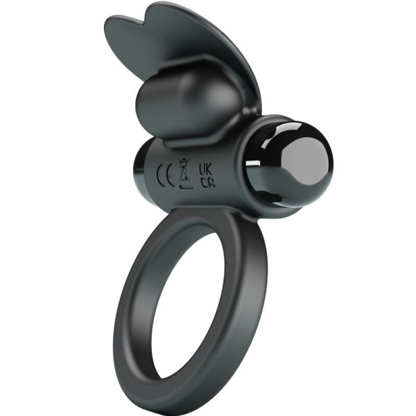 Pretty Love - Bague Vibrante Debonaire Lapin 10 Vibrations Noire