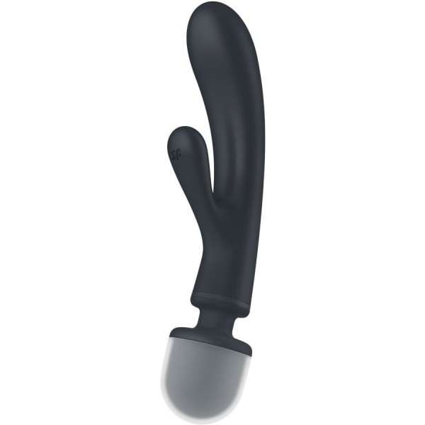 SATISFYER - MASSEUR VIBRATEUR LAPIN TRIPLE LOVER GRIS SATISFYER VIBRATOR