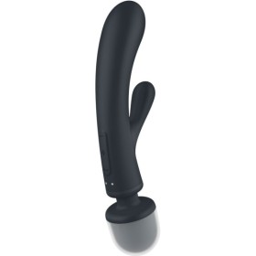SATISFYER - TRIPLE LOVER VIBRADOR MASAJEADOR CONEJO GRIS VIBRADOR