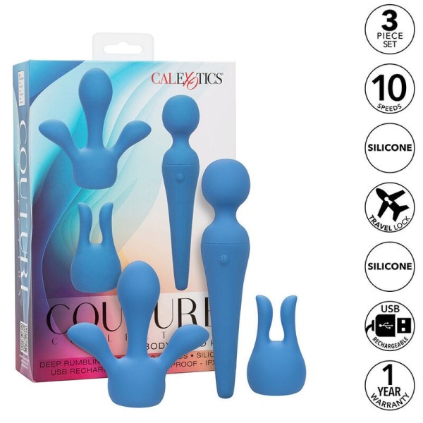 CALEXOTICS - KIT VIBRADOR COUTURE WAND 10 VIBRACIONES CALEXOTICS 