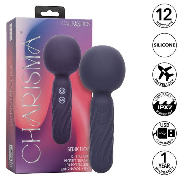 CALEXOTICS - CHARISMA SEDUCTION MASSEUR 12 FONCTIONS 17,75 CM X 6,25 CM VIOLET CALEXOTICS