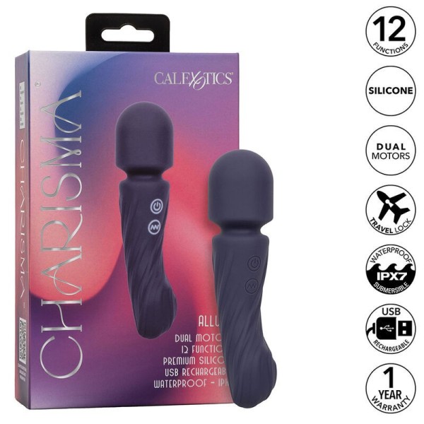 CALEXOTICS - CHARISMA ALLURE MASSEUR DOUBLE MOTEURS 12 FONCTIONS 17,25 CM X 4,5 CM VIOLET CALEXOTICS