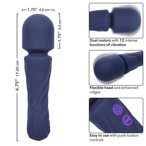 CALEXOTICS - CHARISMA ALLURE MASSEUR DOUBLE MOTEURS 12 FONCTIONS 17,25 CM X 4,5 CM VIOLET CALEXOTICS