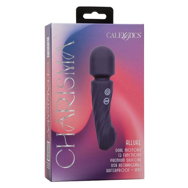 CALEXOTICS - CHARISMA ALLURE MASSEUR DOUBLE MOTEURS 12 FONCTIONS 17,25 CM X 4,5 CM VIOLET CALEXOTICS