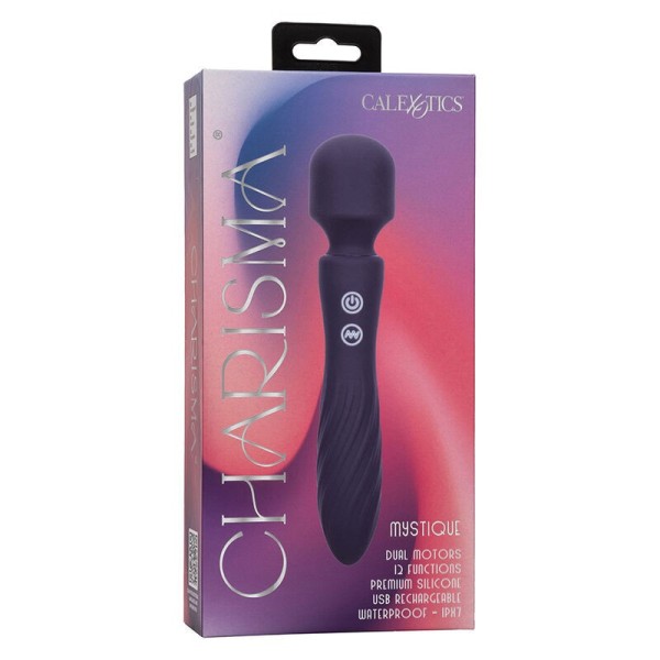 CALEXOTICS - CHARISMA MYSTIQUE MASSEUR DOUBLE MOTEURS 12 FONCTIONS 20,5 CM X 4,5 CM VIOLET CALEXOTICS