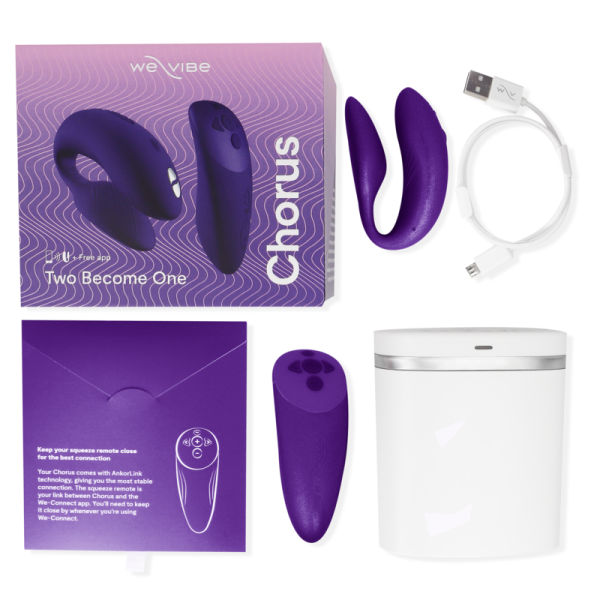 VIBRADOR CHORUS PARA CASAIS COM SQUEEZE CONTROL LILAC WE-VIBE