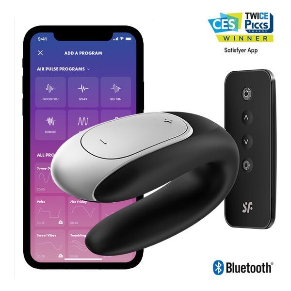 SATISFYER - VIBRADOR DOBLE FUN PARTNER NEGRO SATISFYER CONNECT