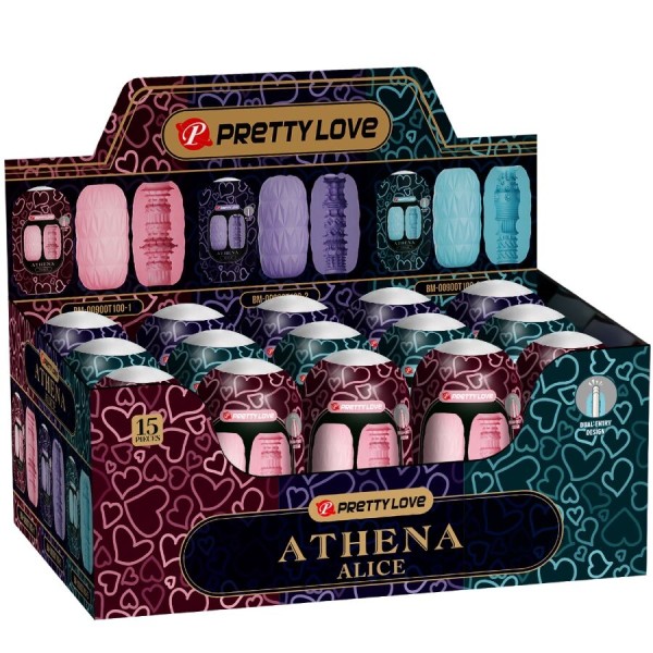 Pretty Love - Athena Alice Pack 15 Masturbadores Masculinos Diversos