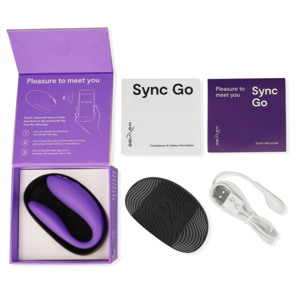 ESTIMULADOR ROXO DUPLO SYNC GO WE-VIBE