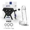X RAY Harnais + Bite Transparent - Livraison Discrète - Qualité Premium