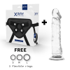 X RAY Harnais & Bite Transparent 21cm-4cm | Qualité Premium + Livraison Discrète | Pas Cher