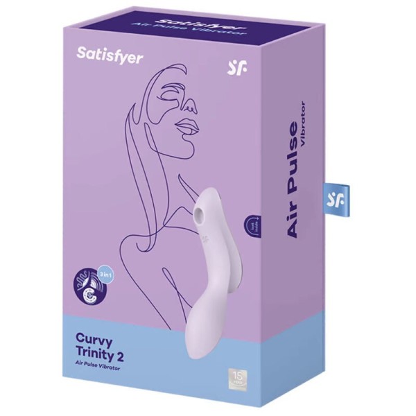 SATISFYER - VIBRATEUR CURVY TRINITY 2 AIR PULSE VIOLETTE SATISFYER AIR PULSE
